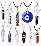Amazon.com: XIANNVXI 11 Pcs Crystal Necklaces for Women Evil Eye